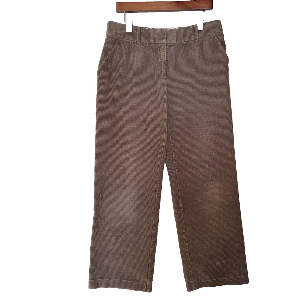 Boden Women's Wide Leg Corduroy Pants Size 8 Brown Preppy‎ Academia Timeless